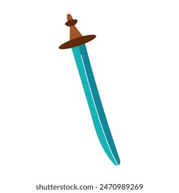 Espada. Armas vikingas. Fondo blanco, aislamiento. 