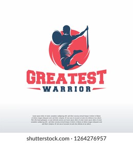 Sword Warrior Logo designs vector, Greatest Warrior logo template, Sport logo