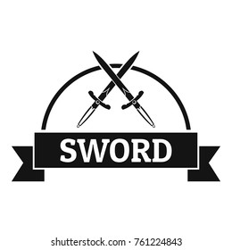 Sword warrior logo. Simple illustration of sword warrior vector logo for web