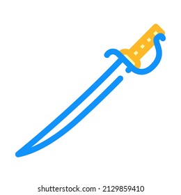 sword weapon color icon vector. sword weapon sign. isolated symbol illustration