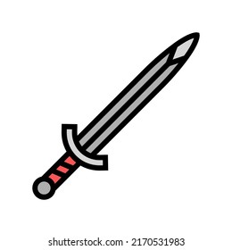 Schwertwaffenfarbsymbol, Vektorgrafik. Schwertwaffenzeichen. einzelne Symbolillustration