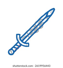 sword weapon doodle icon sketch vector. sword weapon sign. isolated symbol illustration
