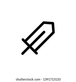 sword, weapon icon vector illustration