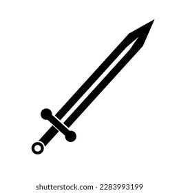 Sword weapon silhouette icon. Vector.