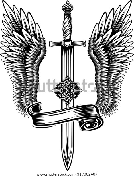 Sword Wings Stock Vector (Royalty Free) 319002407 | Shutterstock