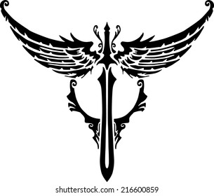 Sword With Wings Design