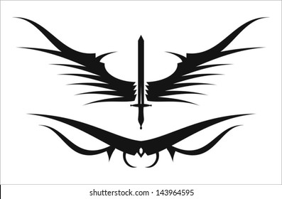sword, wings. &  eyes.