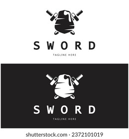 Sword with wings and king vector image