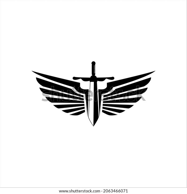 Sword Wings Logo Vector Template Sign Stock Vector (Royalty Free ...