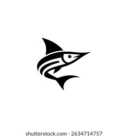 swordfish animal minimalism logo vector illustration template design