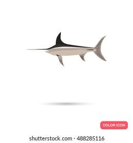 Swordfish color flat icon