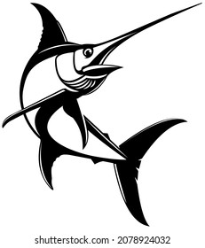 Swordfish Fishing Logo. Unique and Fresh swordfish jumping out of the water, Great to use as your Swordfish fishing activity, 