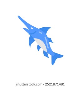 Swordfish Flat Icons, Vector illustration