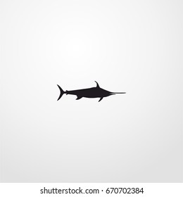swordfish icon. vector sign symbol on white background