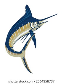 swordfish illustration design vector art