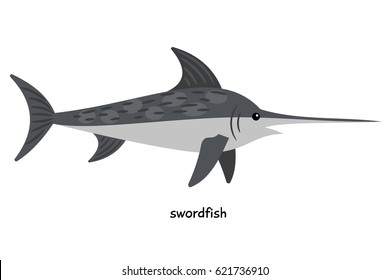 Swordfish -large predatory sea fish, the fastest floating on our planet