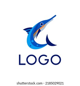 Swordfish Logo Design, Vector Icon Or Clipart.