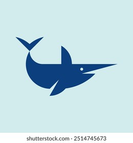Logotipo del pez espada. Diseño de iconos. Elementos de Plantilla