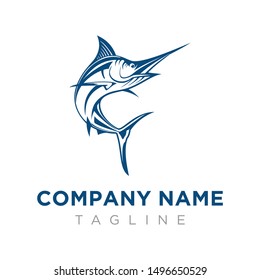 Swordfish Logo icon, fish illustrations
