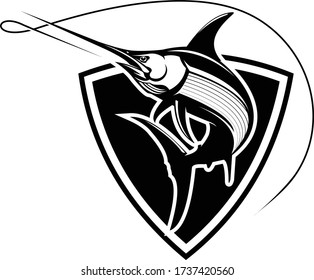 Swordfish Logo, Unique and Fresh Swordfish logo Template, Great to use as your Swordfish fishing Activity. 