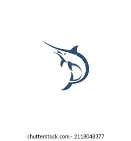 Swordfish logo, vector illustration, emblem design on a white background. Suitable for your design need, logo, illustration, animation, etc.