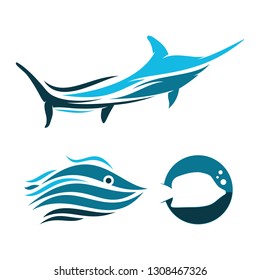 Swordfish Marlin Fish Marine Sea Life Abstract