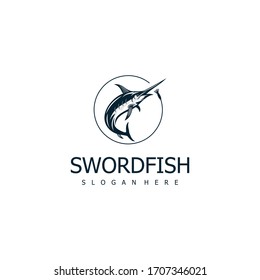 Swordfish Ocean Watersea Animal Design Graphic Illustration  Vector Silhoutte