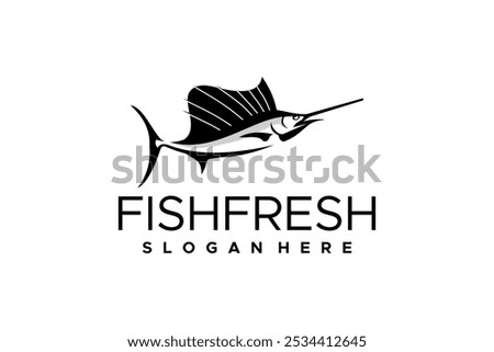 Swordfish Outline Animal Nature Ocean Sea