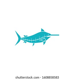 swordfish sea life animal isolated icon vector illustration design