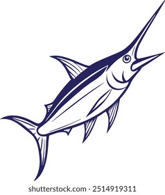 Swordfish silhouette vector illustration design