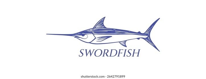 swordfish sketch image for logo design, symbol or other design needs.