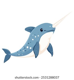 Schwertfisch, Vektorcartoon-Illustration auf weißem Hintergrund
