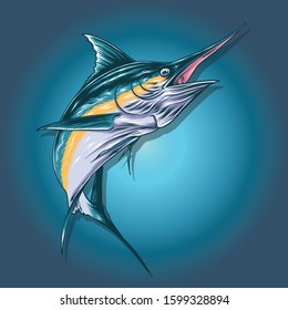 Swordfish Vector Illustration Art 1