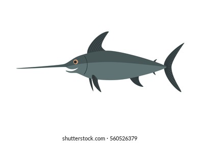 Swordfish vector, Isolated on white background