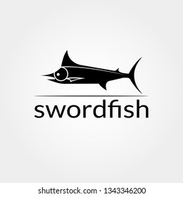 Swordfish vector logo design, food icon
