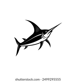 swordfish vector on white background