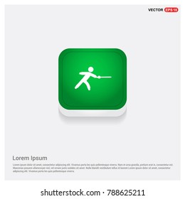 Swordman Icon Green Web Button