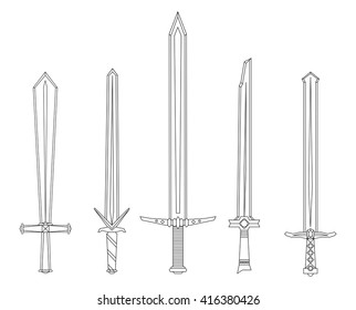 Swords Stock Vector (Royalty Free) 416380426 | Shutterstock