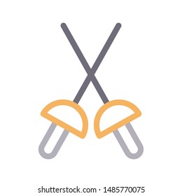 swords colour line vector icon