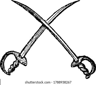 Crossed swords icon on white Royalty Free Vector Image