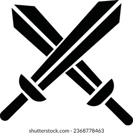 Espadas planas y siluetas aisladas de fondo blanco. Conjunto de iconos de espadas antiguas. Vector. Espadas medievales