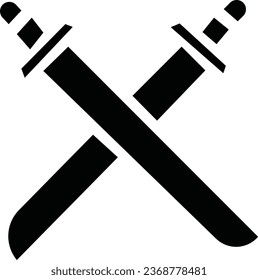 Espadas planas y siluetas aisladas de fondo blanco. Conjunto de iconos de espadas antiguas. Vector. Espadas medievales