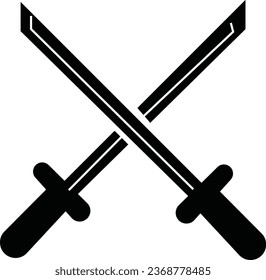 Espadas planas y siluetas aisladas de fondo blanco. Conjunto de iconos de espadas antiguas. Vector. Espadas medievales