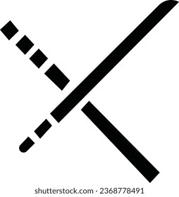 Espadas planas y siluetas aisladas de fondo blanco. Conjunto de iconos de espadas antiguas. Vector. Espadas medievales