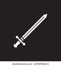 einfaches Schwert-Symbol, flaches Design, bester Vektorschwert-Symbol
