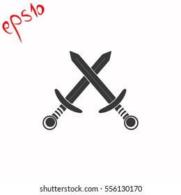Swords grey icon.