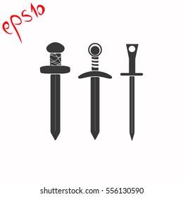 Swords grey icon.