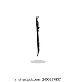 swords icon. Black silhouette. Front side view. Vector simple flat graphic illustration. Isolated object on a white background. Isolate