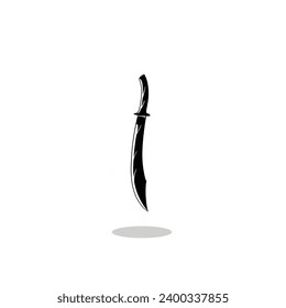 swords icon. Black silhouette. Front side view. Vector simple flat graphic illustration. Isolated object on a white background. Isolate