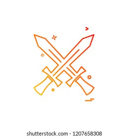 Swords icon design vector